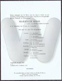 rouwkaart Marrigje Kool 1963.jpg